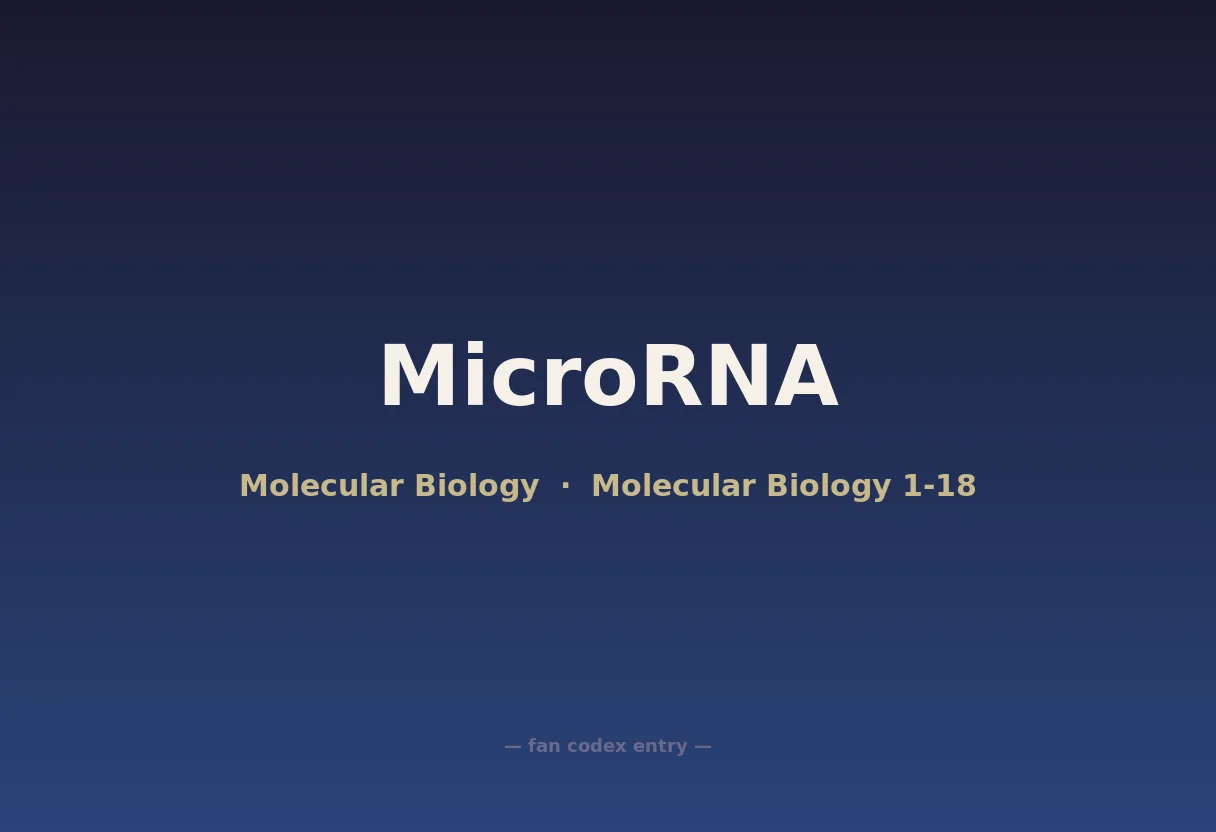 MicroRNA