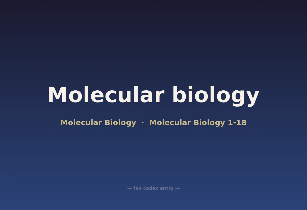 Molecular biology
