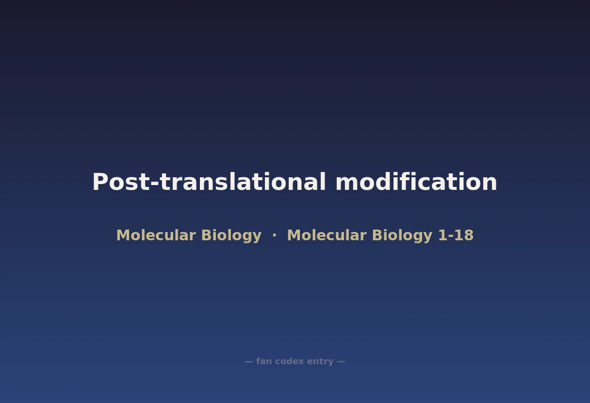 Post-translational modification