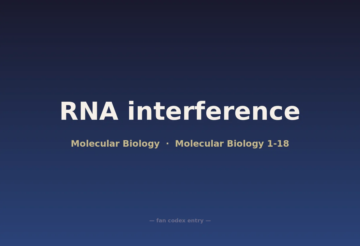 RNA interference