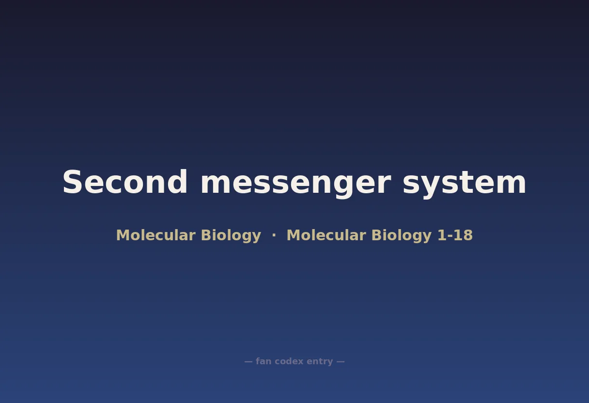Second messenger system