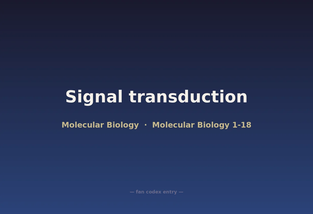Signal transduction